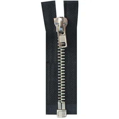 Metal No.10 Silver Zippers Open End