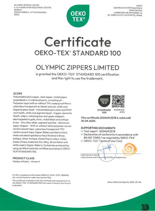 Olympic Zipper Awards & Certificates